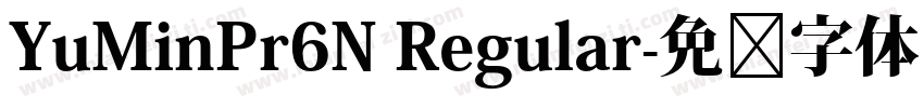 YuMinPr6N Regular字体转换